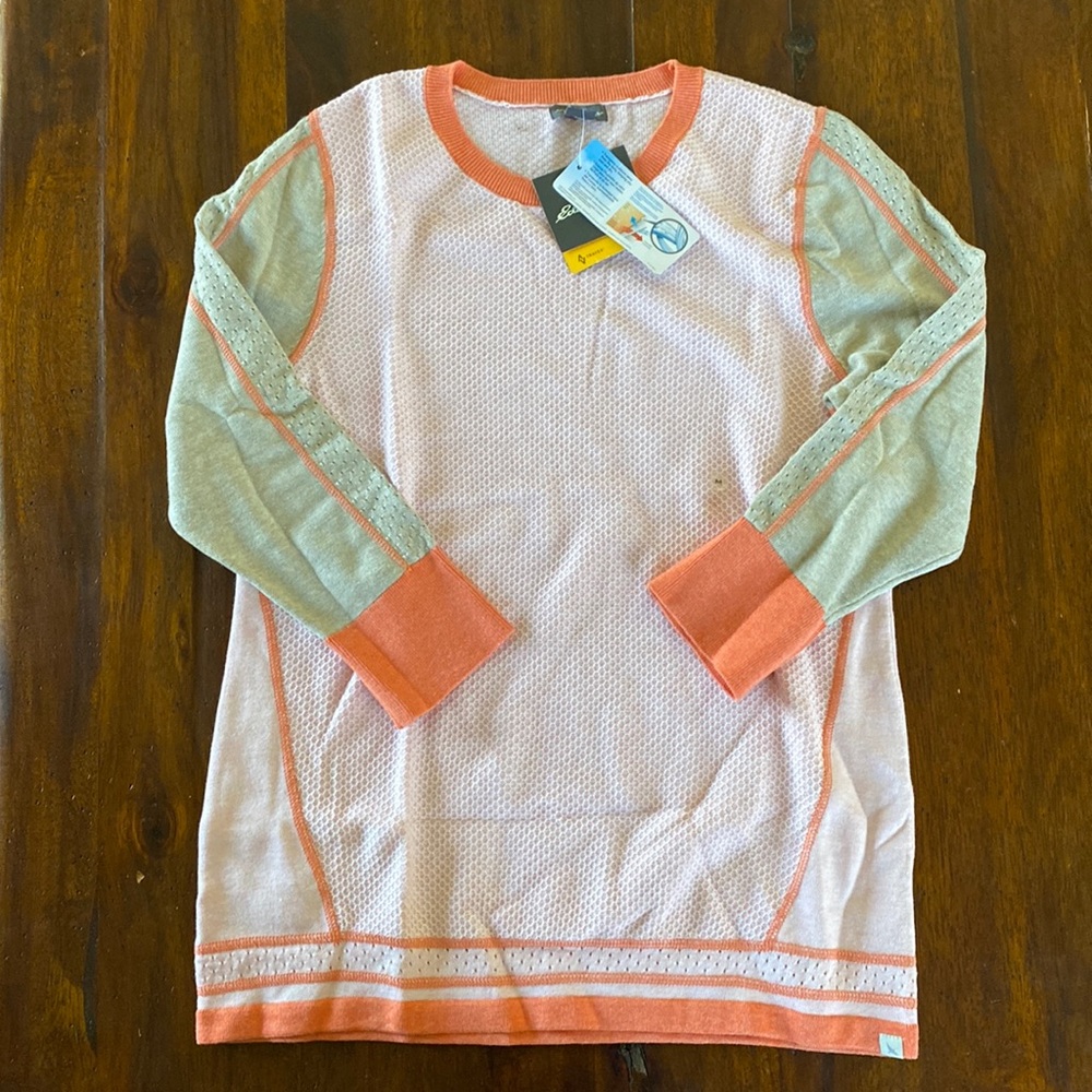 Brand new Eddie Bauer womens three quarter sleeve coolmax shirt